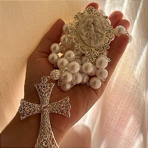 Terço Sagrada Família Prata