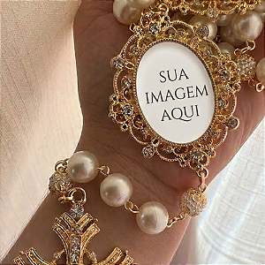 Terço Santa Terezinha e Iniciais dos Noivos