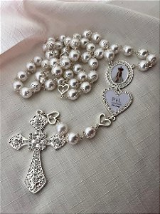 Terço de Noiva Nossa Senhora De Fatima com iniciais