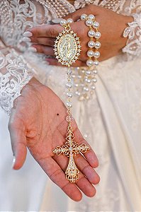 Terço Dourado Nossa Senhora das Graças