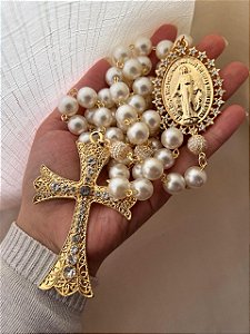 Terço Nossa Senhora das Graças Dourado