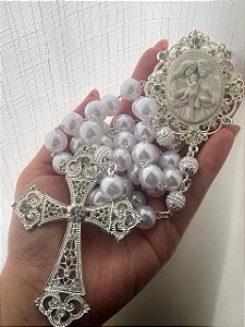 Terço Sagrada Família Prata