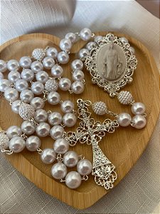 Terço De Nossa Senhora Das Gracas Prata