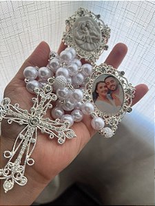 Terço Sagrada Família com relicario