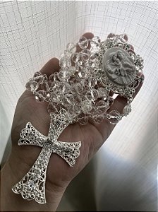 Terço Sagrada Família de Cristal