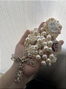 Terço Nossa Senhora Aparecida e Relicário Personalizado