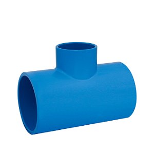 Tê Redução 75mm p/ 1"  Azul Rosca- Irrigação- Víqua