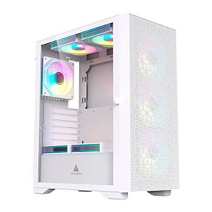 GABINETE GAMER ACEGEEK SHIELD D440 BRANCO (SEM FANS)