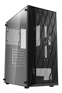GABINETE GAMER AIGO DARKFLASH DK352 MESH PRETO MID TOWER (SEM FANS)