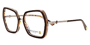 Óculos de Grau Sabrina Sato mod SS8002 Marrom/Prata C2