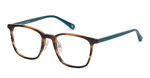 Óculos de Grau Benetton 1002 - Tortoise/Azul Piscina