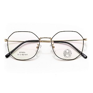 Óculos de Grau Maiara & Maraisa MM7086 Dourado/Preto C2