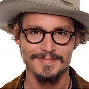 Óculos retrô estilo Johnny Depp para homens e mulheres, óculos de sol
