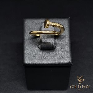 ANEL PREGO (AJUSTÁVEL) - BANHADO A OURO 18K