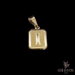 PINGENTE DE LETRA PEQUENO (I) - BANHADO A OURO 18K
