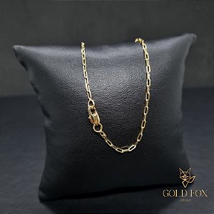 CORRENTE CADEADO 2,5 MM COM FECHO ITALIANO (60 CM) - BANHADO A OURO 18K