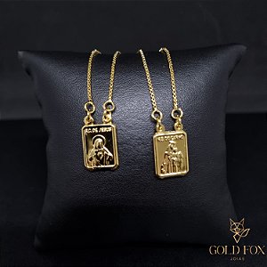ESCAPULÁRIO NOSSA SENHORA 1,2 MM 60 CM (VENEZIANA) - BANHADO A OURO 18K