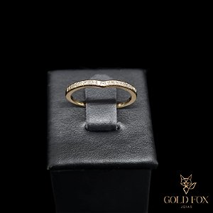 ANEL APARADOR SETA SLIM - BANHADO A OURO 18K