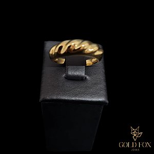 ANEL 6 CAMADAS (AJUSTÁVEL) - BANHADO A OURO 18K