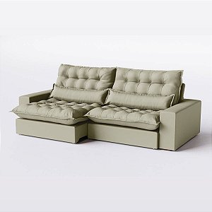 Sofá Retrátil e Reclinável 1,90m Com 2 Lugares Estrutura de Madeira Maciça Suede Real Castor - Volt - Home Mobily