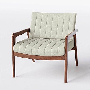 Poltrona Para Sala Atenas Veludo Off White - Home Mobily