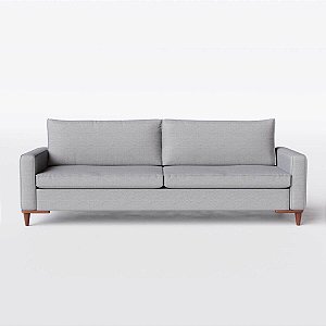 Sofá Living em Linho Urbana Cinza Médio 2,20m Viena - Home Mobily