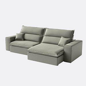 Sofá Retrátil e Reclinável 2,30m em Suede Real Castor - Atlanta - Home Mobily