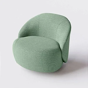 Poltrona Mônaco em Linho Columbia Verde Militar - Home Mobily