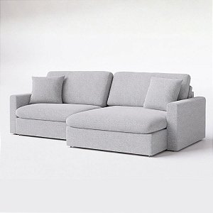 Sofá Cama Bélgica Sem Caixa 2,70m em Linho Cinza Névoa