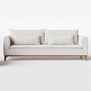 Sofá Lisboa 2,00m em Linho Safira Off White - Home Mobily