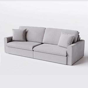 Sofá Cama Bélgica Retrátil e Reclínável 1,70m em Bouclé Alaska Cinza - Home Mobily