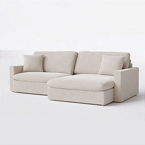 Sofá Cama Bélgica Sem Caixa 1,70m em Linho Bege Claro Palha