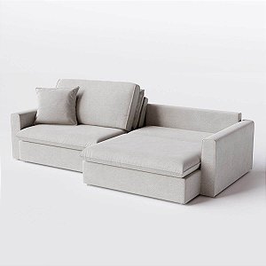 Sofá Cama Bélgica Sem Caixa 1,70m em Linho Cinza Névoa