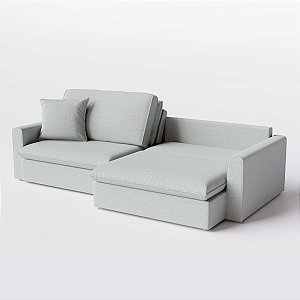 Sofá Cama Bélgica Retrátil e Reclínável 1,70m em Bouclé Saturno Cinza Claro - Home Mobily