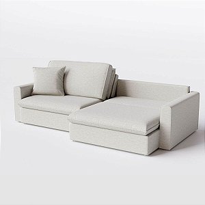 Sofá Cama Bélgica Retrátil e Reclínável 1,90m em Linho Nuvem Off White - Home Mobily