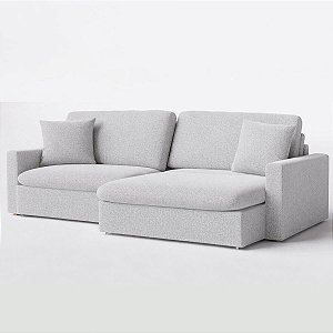 Sofá Cama Bélgica Sem Caixa 1,90m em Linho Cinza Claro