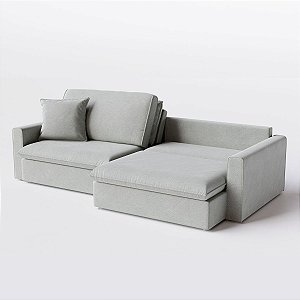 Sofá Cama Bélgica Retrátil e Reclinável 2,30m em Linho Vida Cinza Claro - Home Mobily