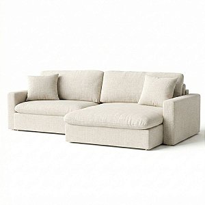 Sofá Cama Bélgica Sem Caixa 2,70m em Linho Off White