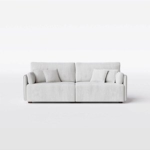 Sofá Living Barcelona 2,00m em Bouclé Aurora Branco Cru - Home Mobily