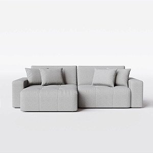 Sofá Estocolmo Retrátil e Reclinável 2,36m em Linho Aston Cinza Amarronzado - Home Mobily