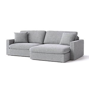 Sofá Cama Bélgica Sem Caixa 2,10m em Chenille Cinza Médio