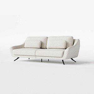 Sofá Moscou Living Modulado 2,36m em Linho Espuma Do Mar - Home Mobily