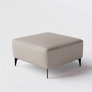 Sofá Dream Box Puff 80cm em Chenille Bege Elementar - Home Mobily