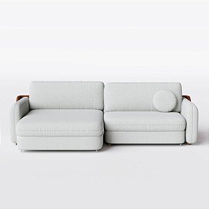 Sofá Cama New Denver Sem Caixa 2,40m em Linho Bege Mesclado