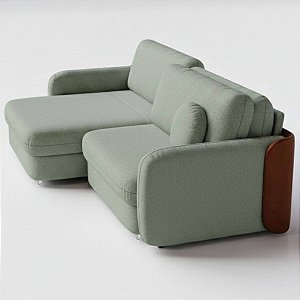 Sofá Cama New Denver Sem Caixa 2,00m em Linho Verde Claro