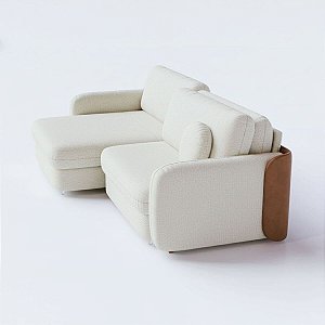 Sofá Cama New Denver Sem Caixa 2,40m em Linho Off White Nuvem