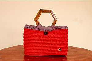 Bolsa em Crochê Vermelha