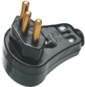 plug  de tomada 2p+t 90º 10A