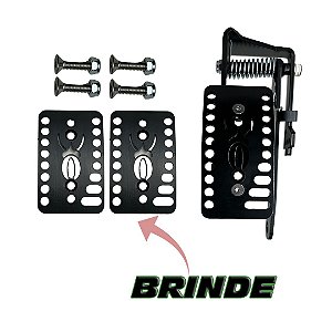 Kit Pedal Suspenso Fusca Novo Preto + Sapatilha Pedal Preto