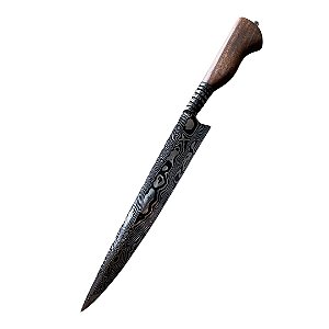 FACA ESPECIAL DAMASCO COLECIONADOR 11'' CABO MADEIRA NOBRE